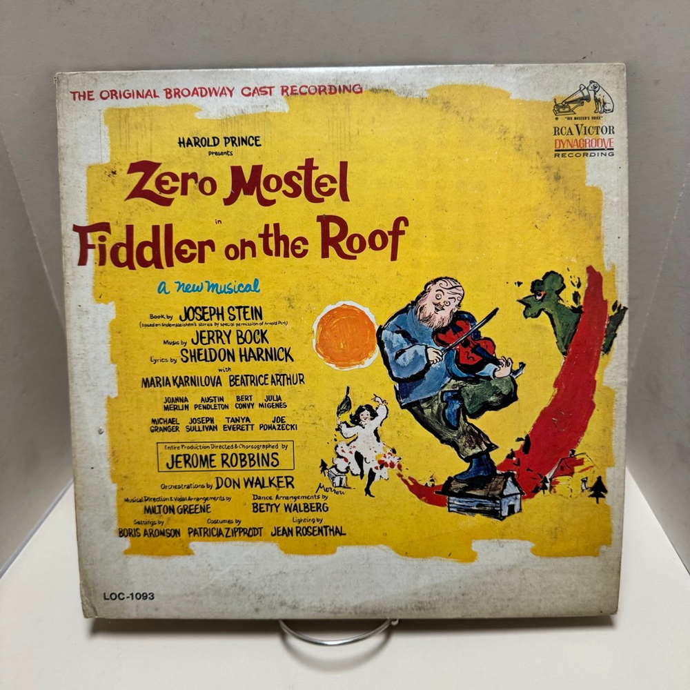 1964 RCA Records Vinyl 33 LP Fiddler On The Roof - Original Broadway Cast
